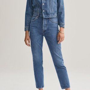 Agolde Riley Hi Rise Straight Crop Jean